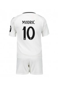 Fotbalové Dres Real Madrid Luka Modric #10 Dětské Domácí Oblečení 2024-25 Krátký Rukáv (+ trenýrky)